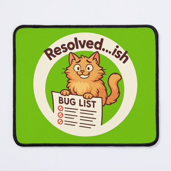 Item preview, Funny Cat Resolved Bug List designed and sold by Yuliya Brush.
