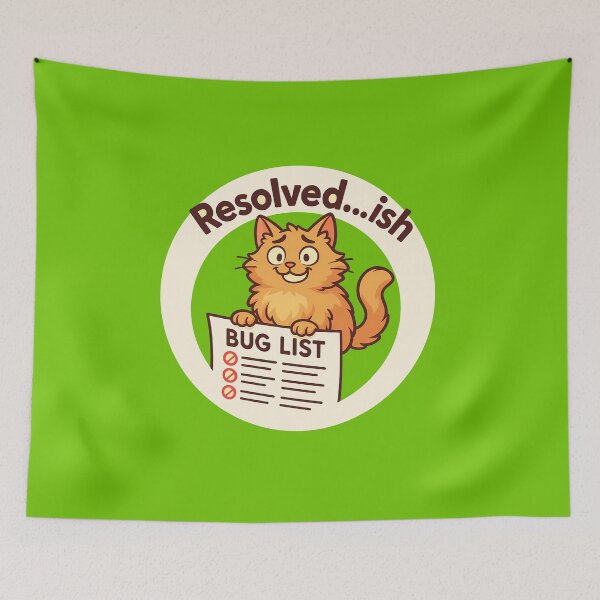 Item preview, Funny Cat Resolved Bug List designed and sold by Yuliya Brush.