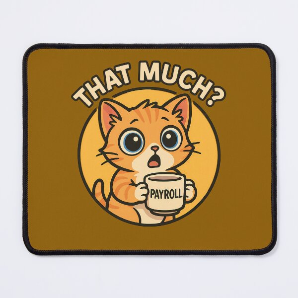 Item preview, Funny Cat Shocked Payroll Mug designed and sold by Yuliya Brush.