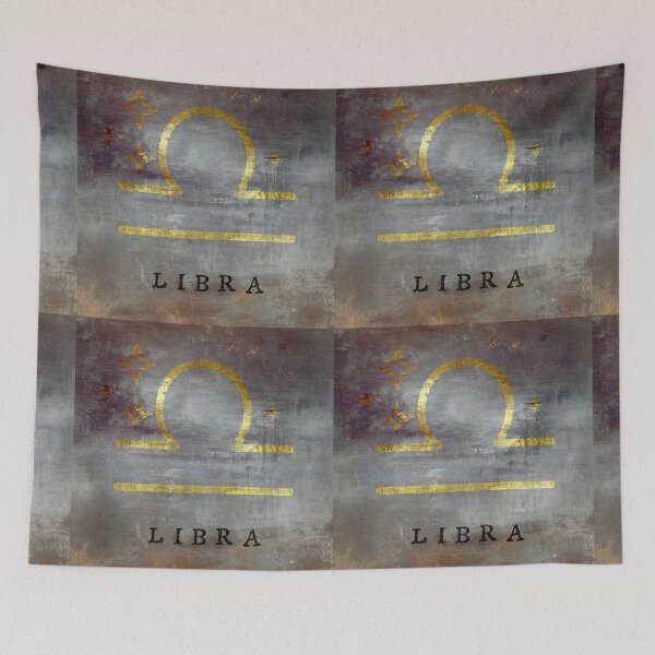 Item preview, Libra Zodiac Sign | Gold Scales Astrological Symbol on Grunge Texture designed and sold by Deliberate Creations.