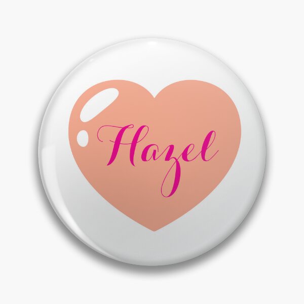 Artikelvorschau, Name Hazel mit orangefarbenem Herz entworfen und verkauft von Artbymonika.