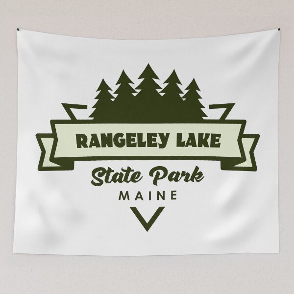 Item preview, Rangeley Lake State Park Maine Trees And Ribbon designed and sold by bivenart.