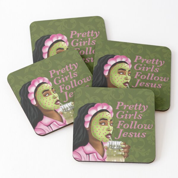 Item preview, Pretty Girls Follow Jesus designed and sold by Drawnbyspirit.