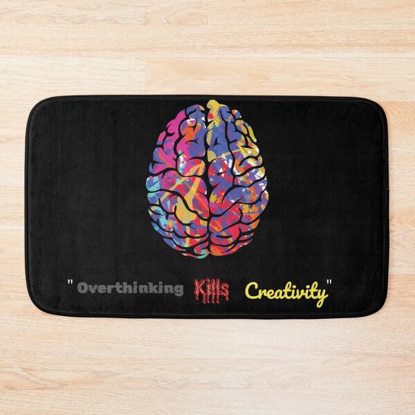 Item preview, "Overthinking Kills Creativity | Bold Motivational Design for Focused Deep Minds" designed and sold by Hyper3Design.