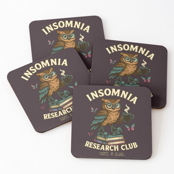 Item preview, Funny Animal Insomnia Owl Night Studies designed and sold by Shoot-The-Moon.