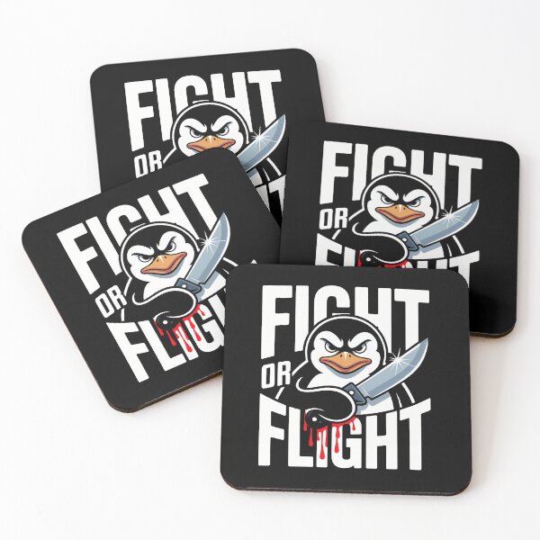 Item preview, Fight Or Flight Meme Penguin designed and sold by MeadowMeadow.