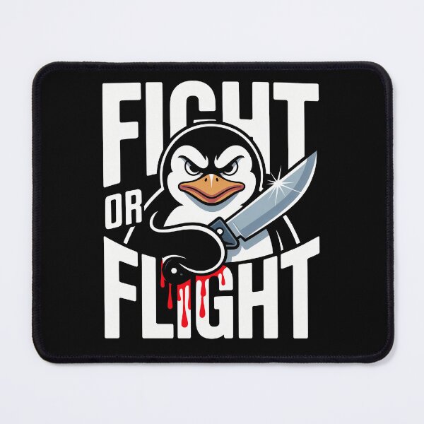 Item preview, Fight Or Flight Meme Penguin designed and sold by MeadowMeadow.