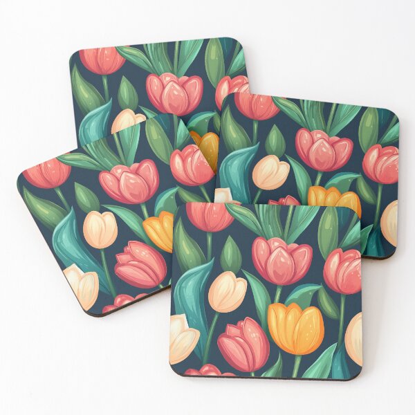 Item preview, Tulips in Wonderland – Seamless Pattern (Cartoon Style) designed and sold by KaPomPich.
