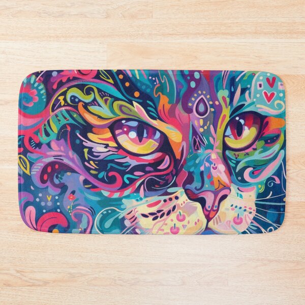 Item preview, Vibrant Kaleidoscope Cat - Colorful Artistic Animal Portrait designed and sold by MiraLumeStudio.