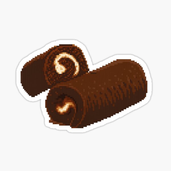 Item preview, Retro Chocolate Swiss Rolls Pixel Art designed and sold by littlefrank.
