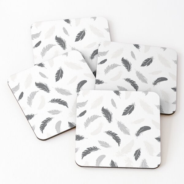 Item preview, Monochrome Feathers designed and sold by Farissa Designs.