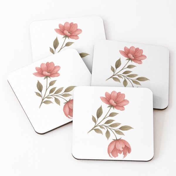 Item preview, Delicate Red Wildflowers – Watercolor Botanical Illustration, isolated designed and sold by Pacika.