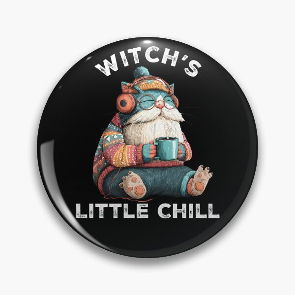 Item preview, Witch’s Little Chill Funny Magic Cat Familiar & Music Lover designed and sold by SecretDicer.