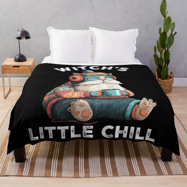Item preview, Witch’s Little Chill Funny Magic Cat Familiar & Music Lover designed and sold by SecretDicer.