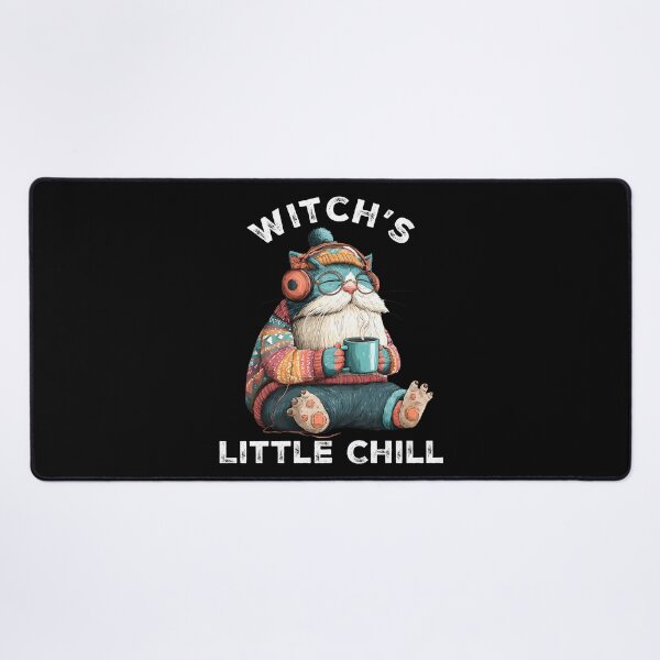 Item preview, Witch’s Little Chill Funny Magic Cat Familiar & Music Lover designed and sold by SecretDicer.
