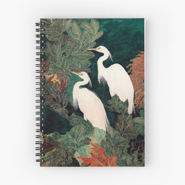 Item preview, Japanese chinoiserie Bird Wall Art Maximalist Sage Green Print wabi sabi Heron Painting japandi art designed and sold by regnumsaturni.