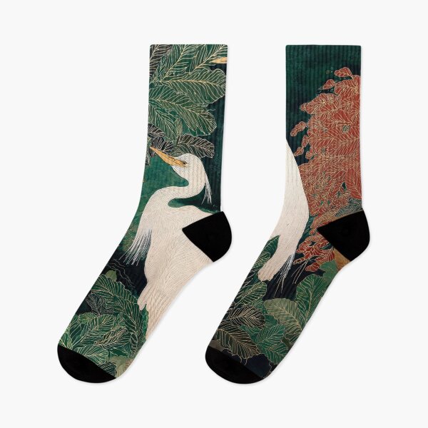 Artikelvorschau, Japanische Chinoiserie Vogel Wandkunst Maximalistischer Salbei Gründruck Wabi Sabi Heron Malmale Japandi Art Kunst entworfen und verkauft von regnumsaturni.