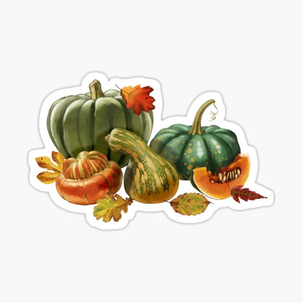 Item preview, Colorful autumn gourds and pumpkins arranged with fallen leaves during the harvest season designed and sold by Ms. Iryna.