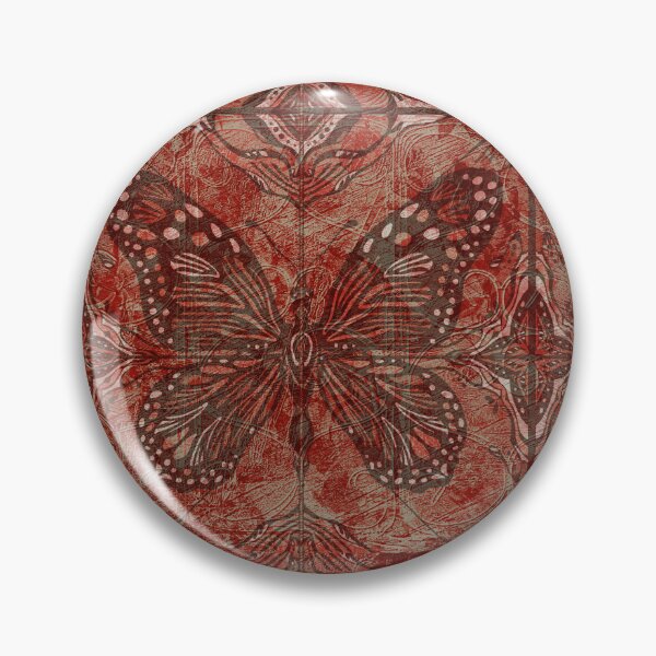 Item preview, Red Tan Butterfly Offset Tile and Railing Boho Pattern designed and sold by jocelynsart.