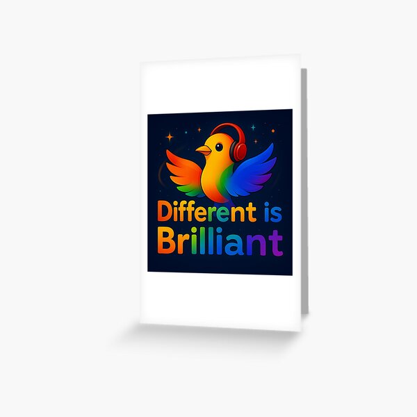 Different is Brilliant Neurodivergence Art by Sarnia for Tale Teller Kids Greeting Card