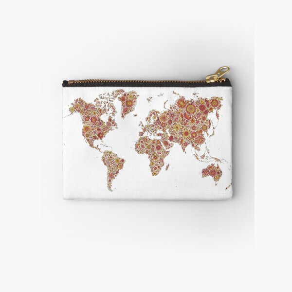 Item preview, Colorful Flowers World Map designed and sold by Anna Grunduls.