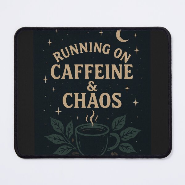 Item preview, Running on Caffeine & Chaos designed and sold by MidnightMoodCo.