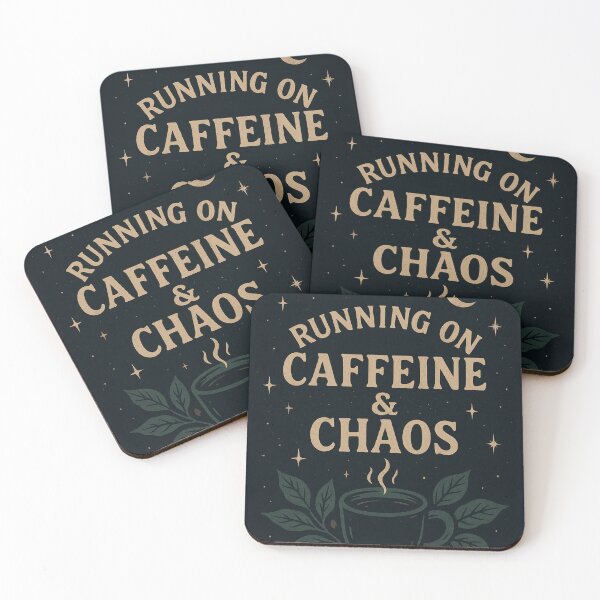 Item preview, Running on Caffeine & Chaos designed and sold by MidnightMoodCo.