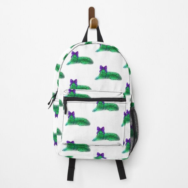 Item preview, Maple the Tiger the Mint with purple Bow – animalzinhats designed and sold by Ashley’sAnimalz.