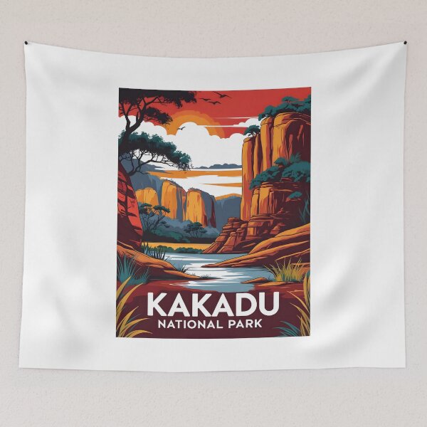 Artikelvorschau, Eine Vintage-Illustration des Kakadu-Nationalparks - Northern Territory - Australien entworfen und verkauft von GoodOldVintage.