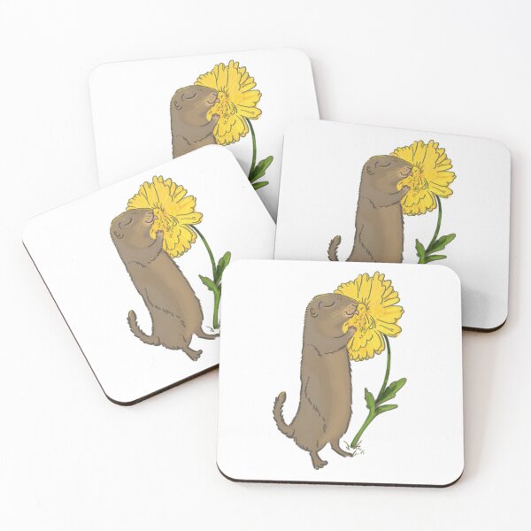 Item preview, Ground squirrel with yellow flower, painting designed and sold by AK-Hevonen.