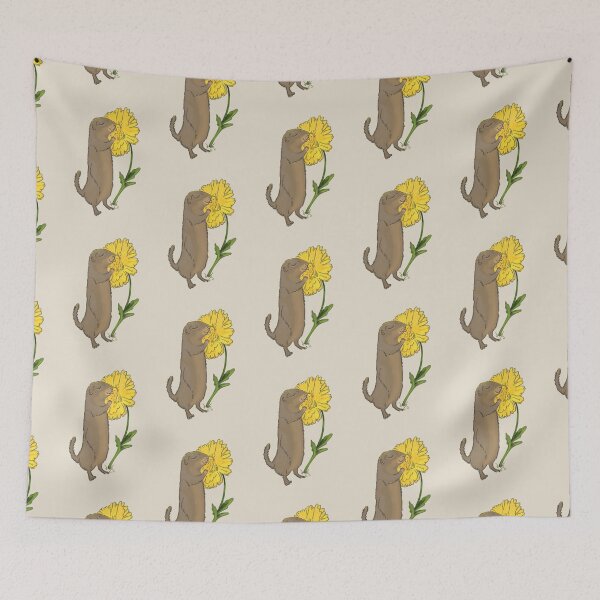 Item preview, Ground squirrel with yellow flower, painting designed and sold by AK-Hevonen.