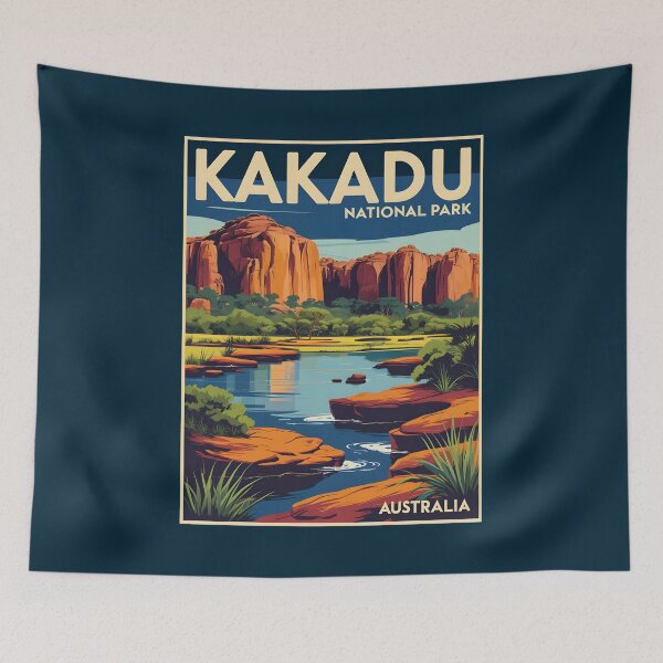 Item preview, A Vintage Illustration of Kakadu National Park - Northern Territory - Australia designed and sold by GoodOldVintage.