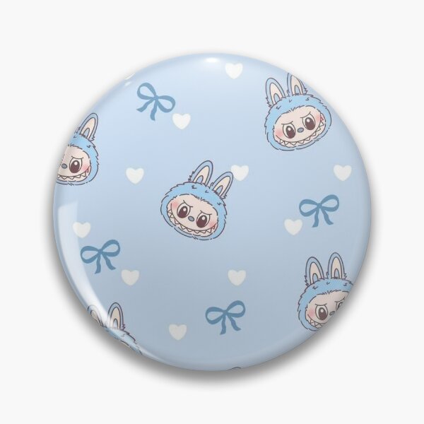 Item preview, Blue Labubu and ribbons designed and sold by mochiirum.