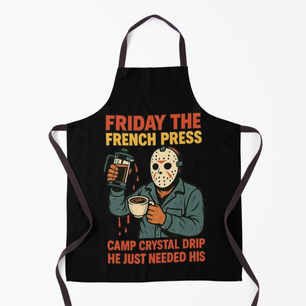 Item preview, Friday the French Press – Café de Miedo y Mucho Sabor designed and sold by elsotanodelcine.