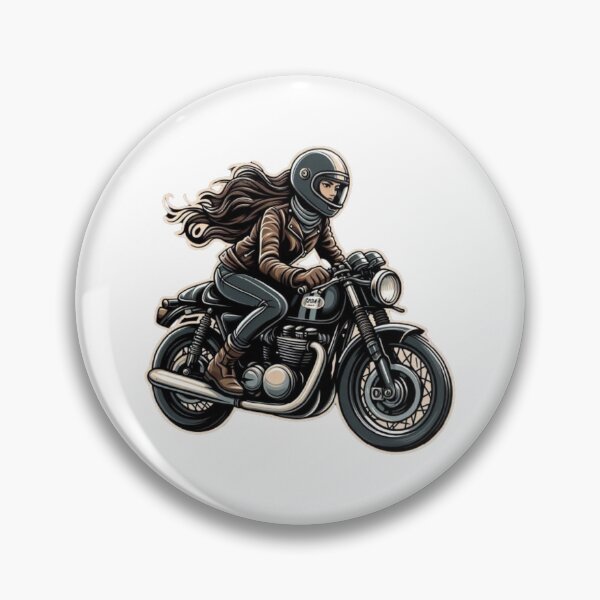 Item preview, Cafe Racer Biker Girl : Automotive Merchandise -  designed and sold by InfmsCorp.