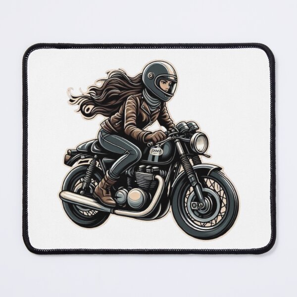 Item preview, Cafe Racer Biker Girl : Automotive Merchandise -  designed and sold by InfmsCorp.