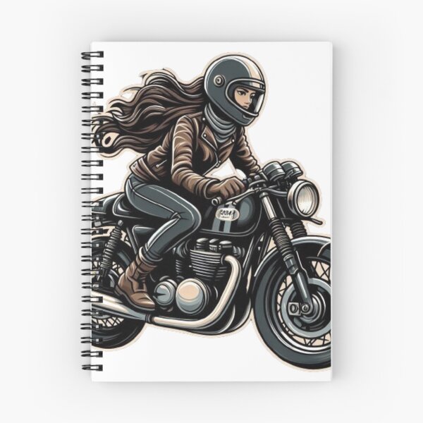 Item preview, Cafe Racer Biker Girl : Automotive Merchandise -  designed and sold by InfmsCorp.