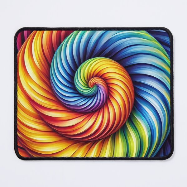 Item preview, Vibrant Psychedelic Rainbow Spiral Abstract Art designed and sold by AnTartstudios.
