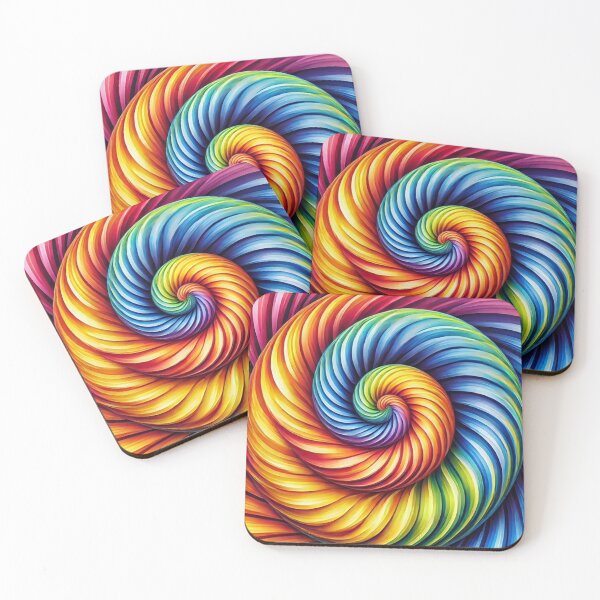 Item preview, Vibrant Psychedelic Rainbow Spiral Abstract Art designed and sold by AnTartstudios.