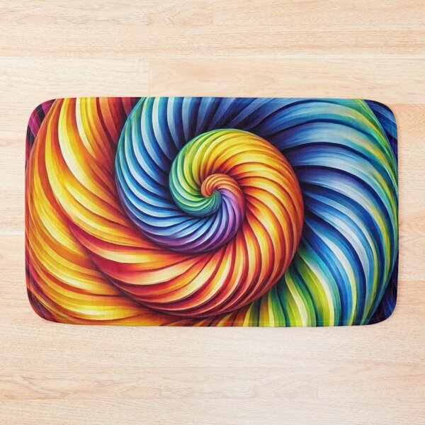 Item preview, Vibrant Psychedelic Rainbow Spiral Abstract Art designed and sold by AnTartstudios.