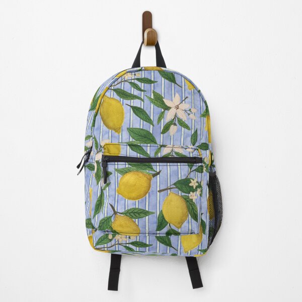 Item preview, Lemons, Flowers and Stripes Pattern designed and sold by Lauren Ullrich.