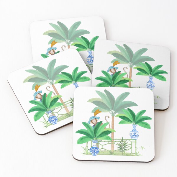 Item preview, Peekaboo Chinoiserie Monkey in Garden designed and sold by Yunihadi.