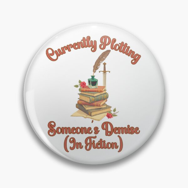 Item preview, Currently Plotting Someone’s Demise (In Fiction): Dark Academia Book Lover Art designed and sold by elynne9.