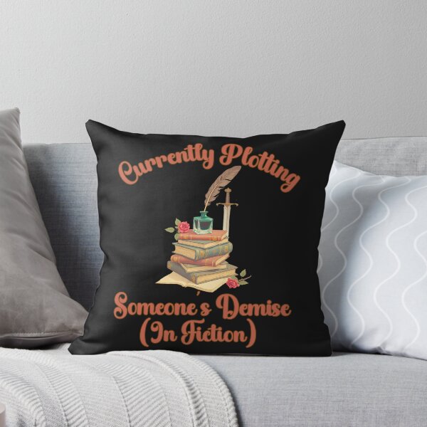 Item preview, Currently Plotting Someone’s Demise (In Fiction): Dark Academia Book Lover Art designed and sold by elynne9.