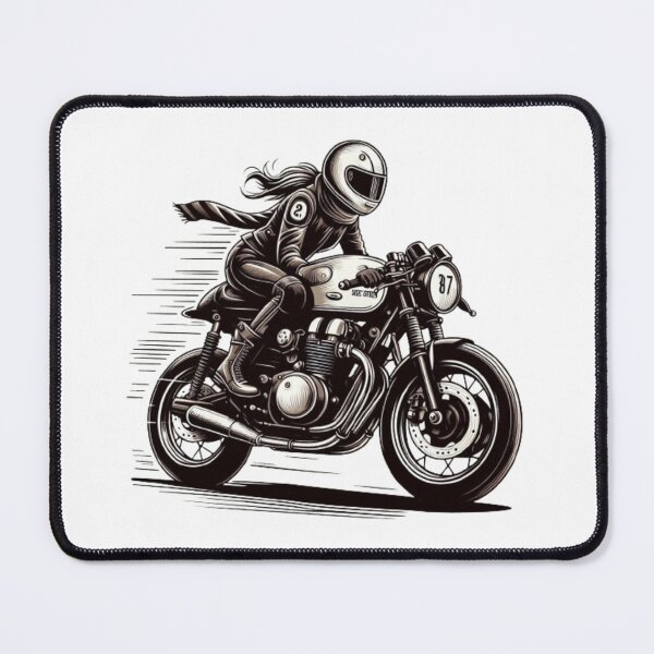 Item preview, Cafe Racer Biker Girl : Automotive Merchandise - designed and sold by InfmsCorp.