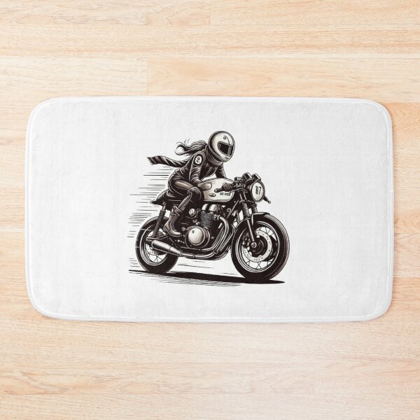 Item preview, Cafe Racer Biker Girl : Automotive Merchandise -  designed and sold by InfmsCorp.