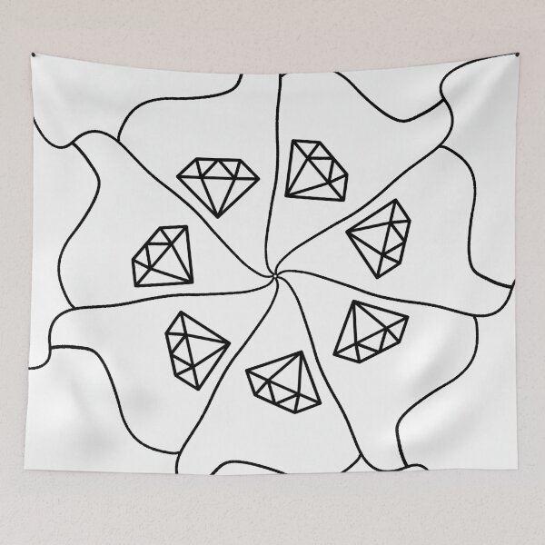 Item preview, Radiant Gems in a Swirling Bloom designed and sold by black-jellyfish.