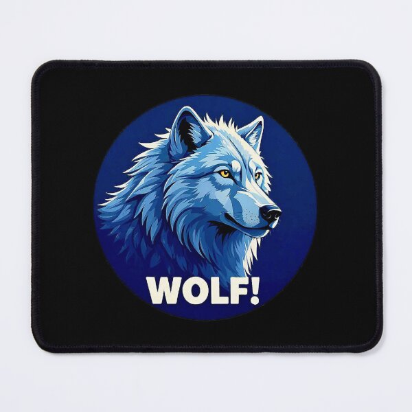 Item preview, Image of a Wolf with a big phrase "WOLF" Inside a circle. designed and sold by Giulivo Store Graphic.