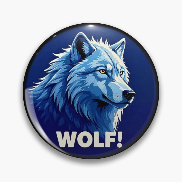 Item preview, Image of a Wolf with a big phrase "WOLF" Inside a circle. designed and sold by Giulivo Store Graphic.