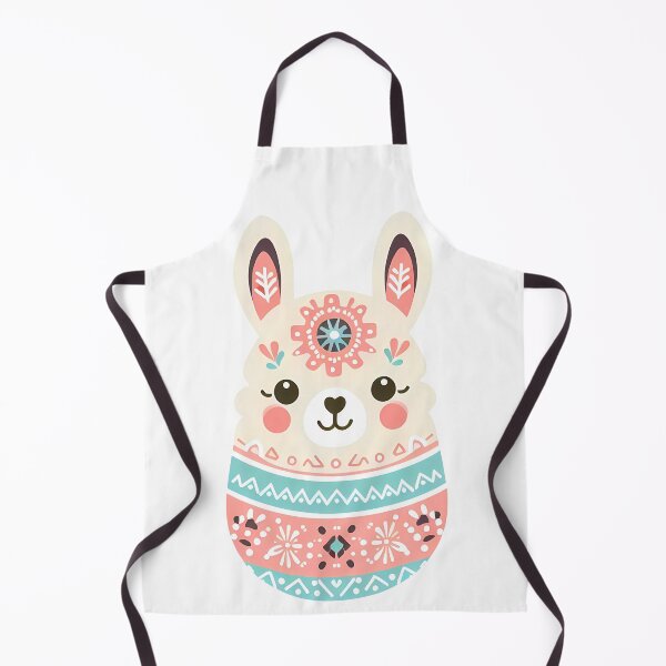 Item preview, Llama Head - Pastel Scandinavian Folk Art by heidiannemorris © designed and sold by FOLK ART FUSION by heidiannemorris.